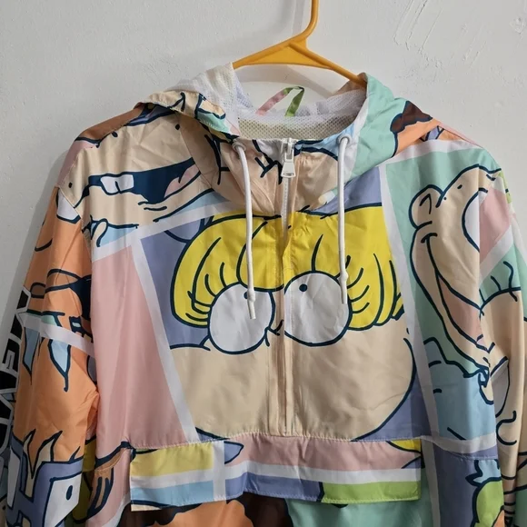 NWT Members Only x Nickelodeon Rugrats FZ Blue & Green Windbreaker Jacket - Picture 7 of 17